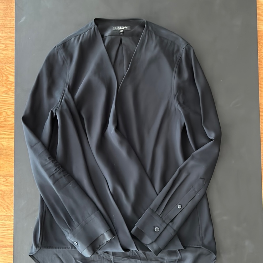Rag and bone heavy silk blouse